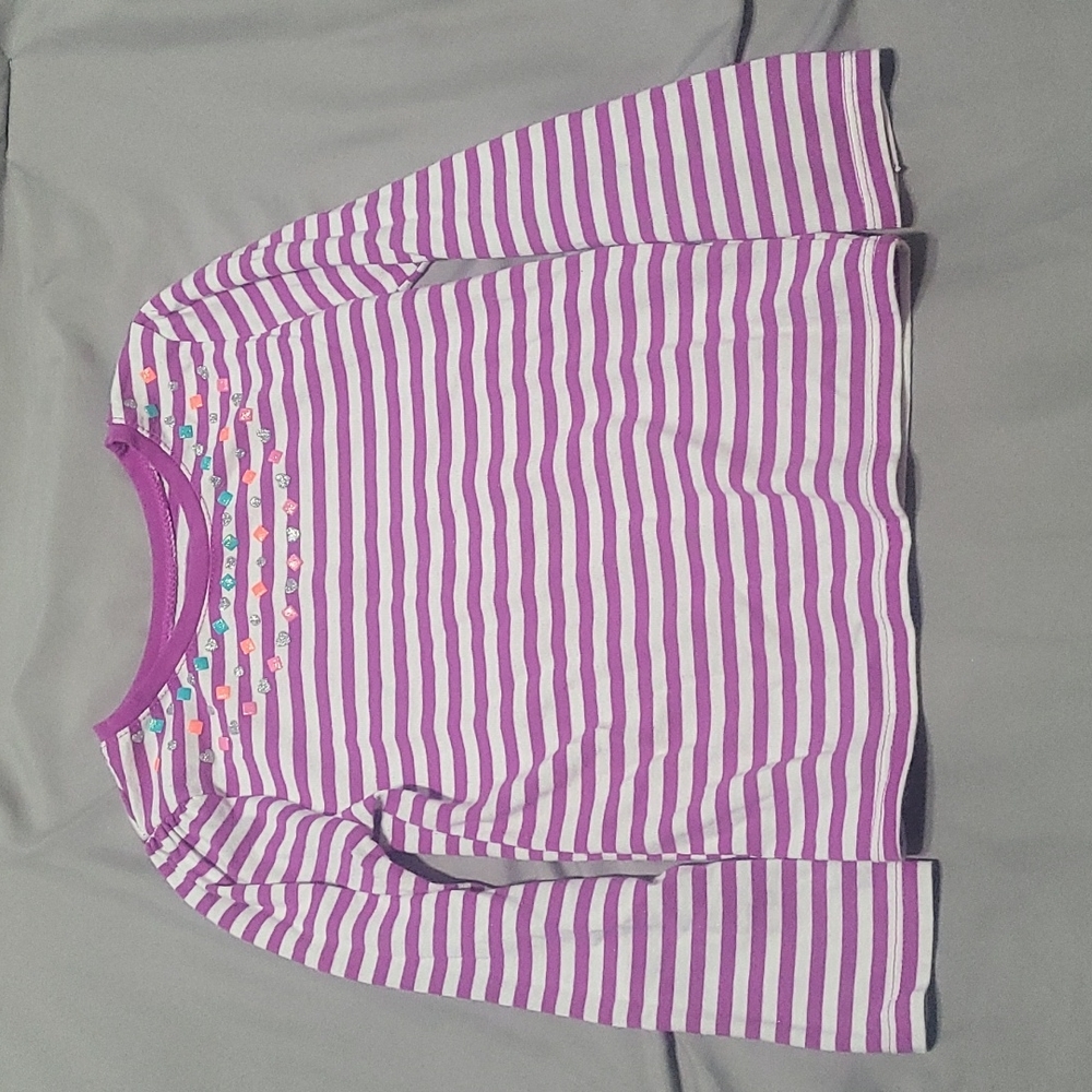 Garanimals long sleeve tee 4T purple striped